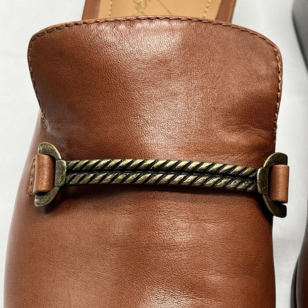 Patricia Nash Tilly Leather Mules New With Box Size 10 Chain horse bit detail - Picture 14 of 14